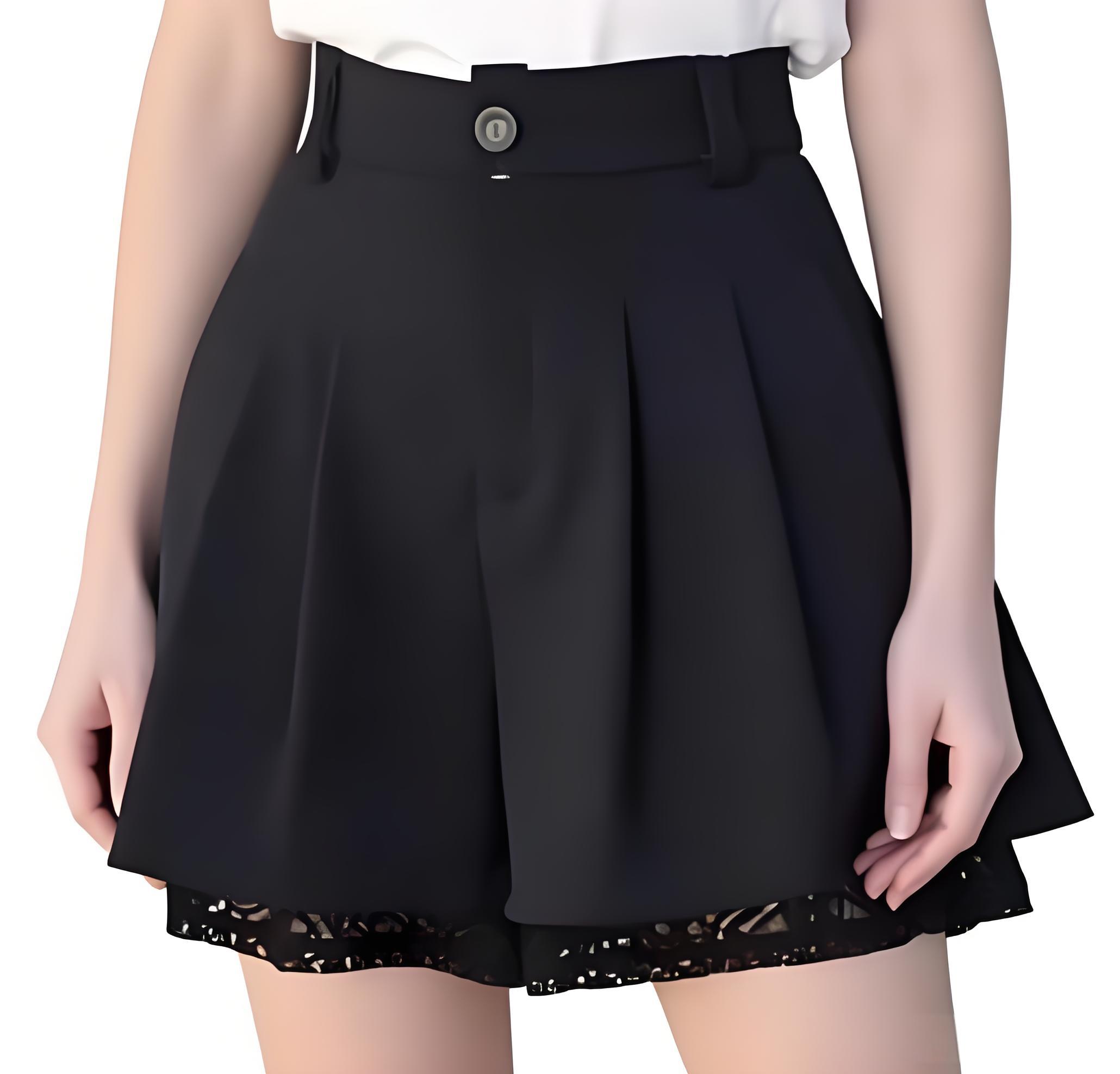 Women Formal Wear Pants - Women High Waist Tailored Trousers Culottes