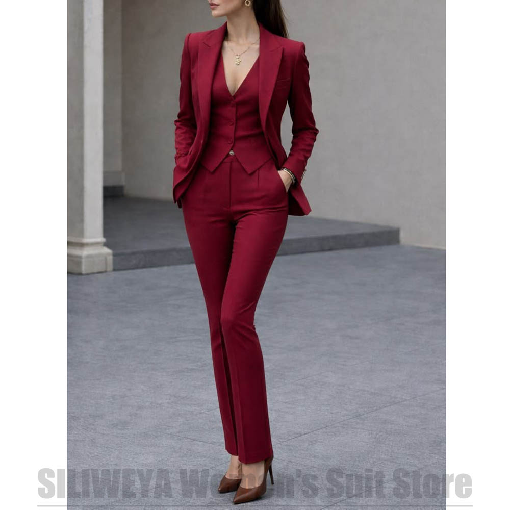 Women Formal Wear Blazers - Women 3 Piece Suit Set Blazer