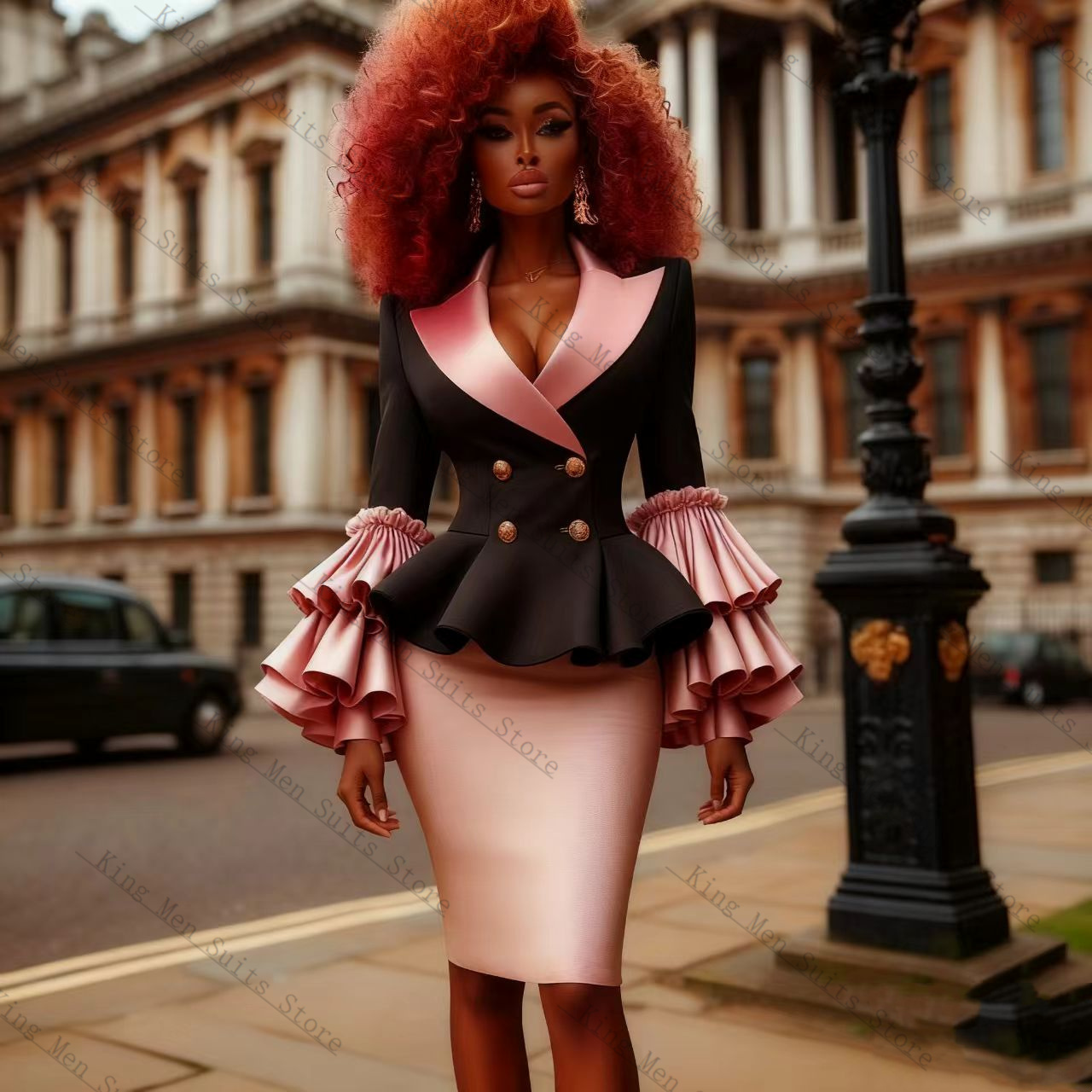 Black Pink Women Suit Set 2 Pc - огляд і ціна Women'S Formal Jackets To Wear With Dresses