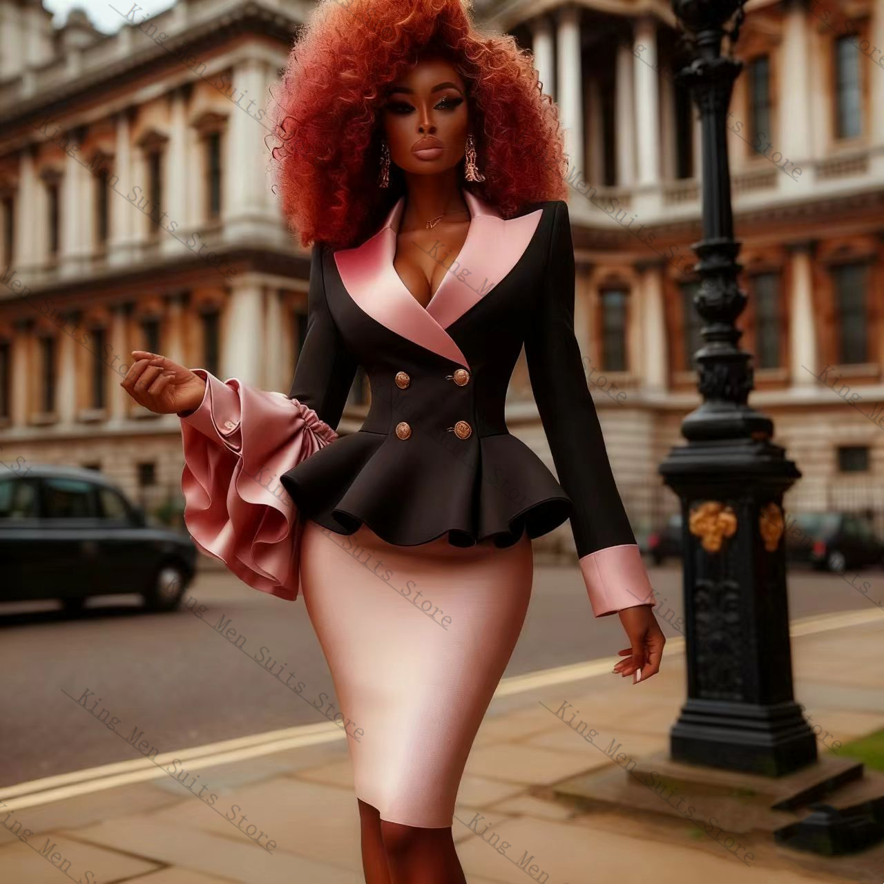 Black Pink Women Suit Set 2 Pc - огляд і ціна Women'S Formal Jackets To Wear With Dresses