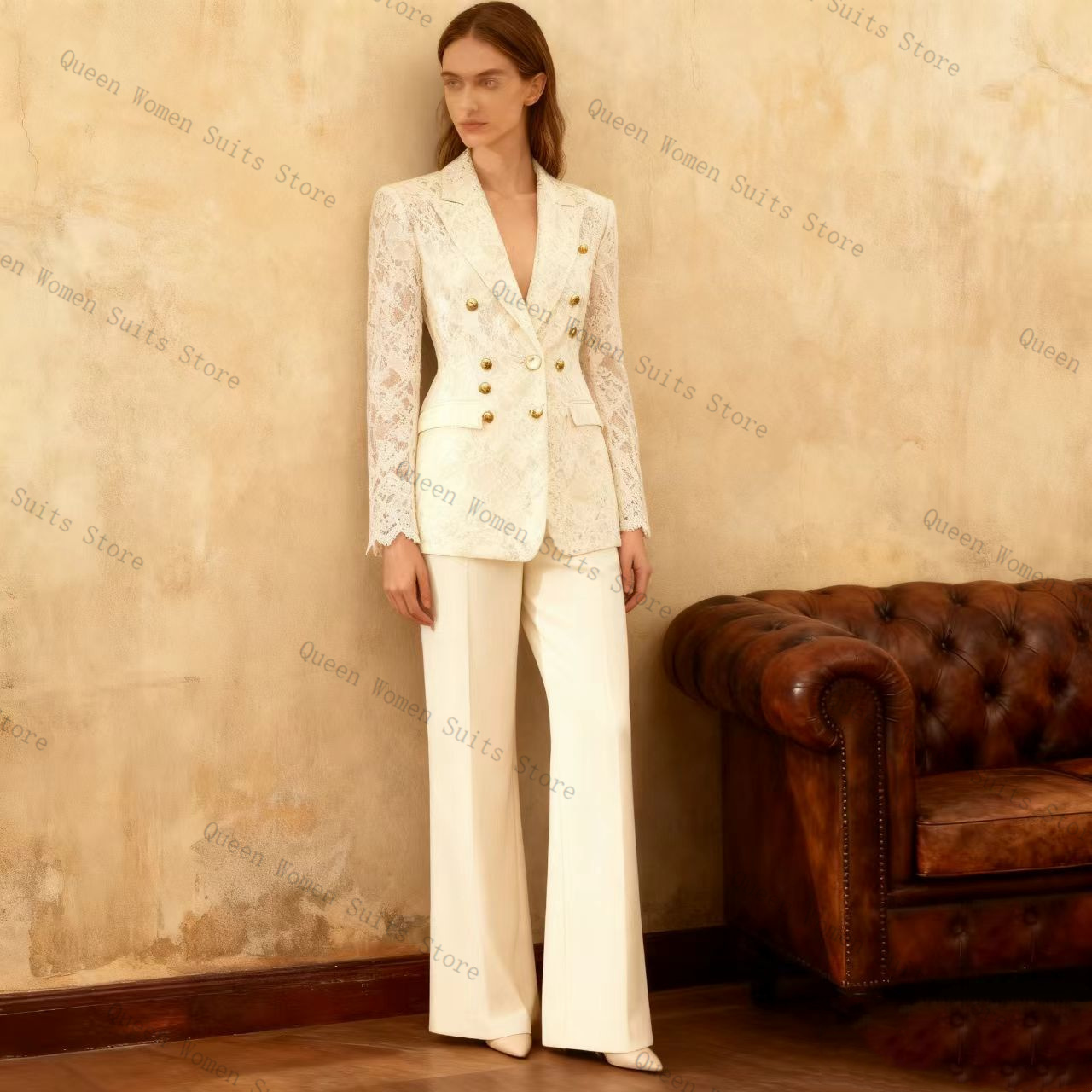 White Lace Women Suit Pants Se - огляд і ціна Women'S Formal Jackets To Wear With Dresses