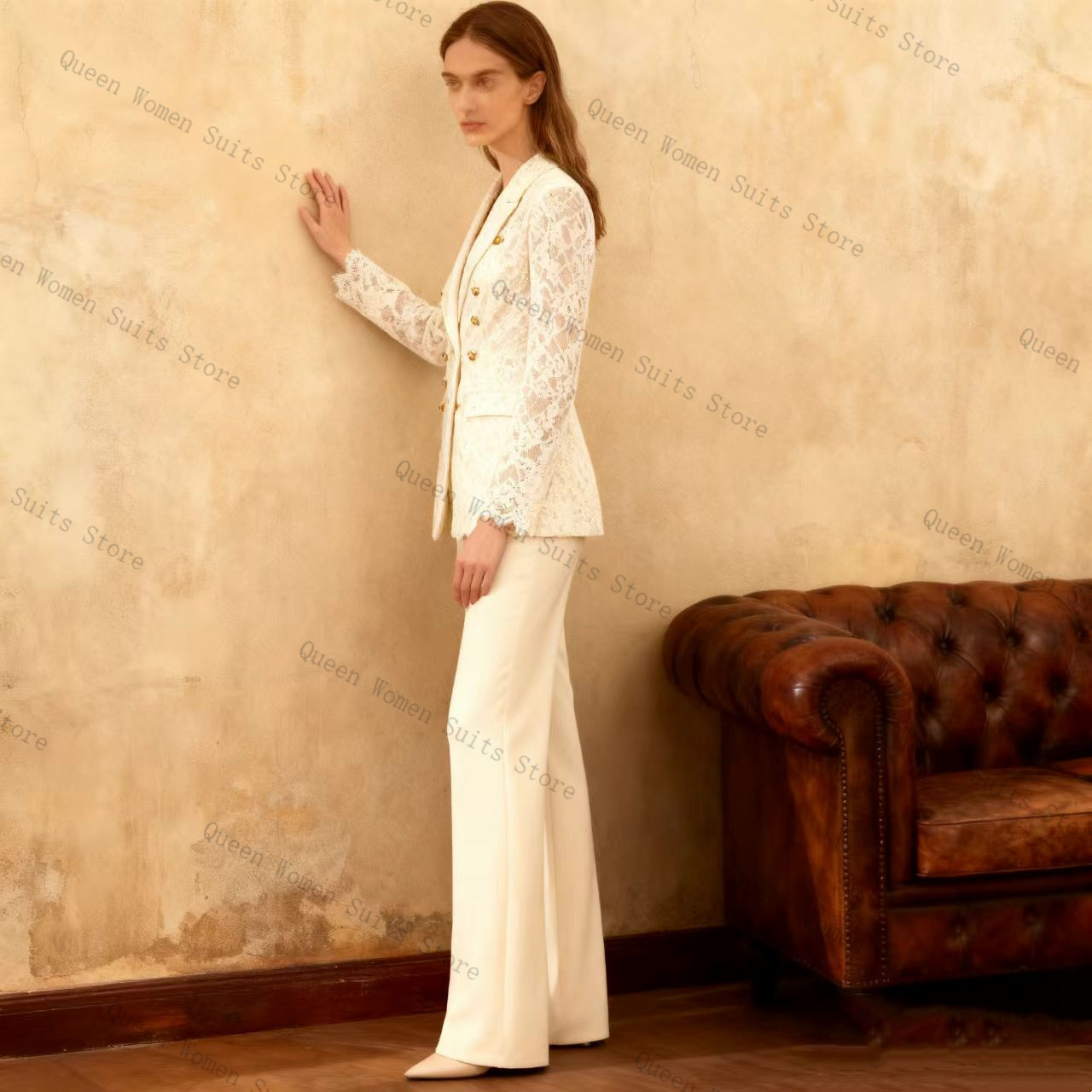 White Lace Women Suit Pants Se - огляд і ціна Women'S Formal Jackets To Wear With Dresses