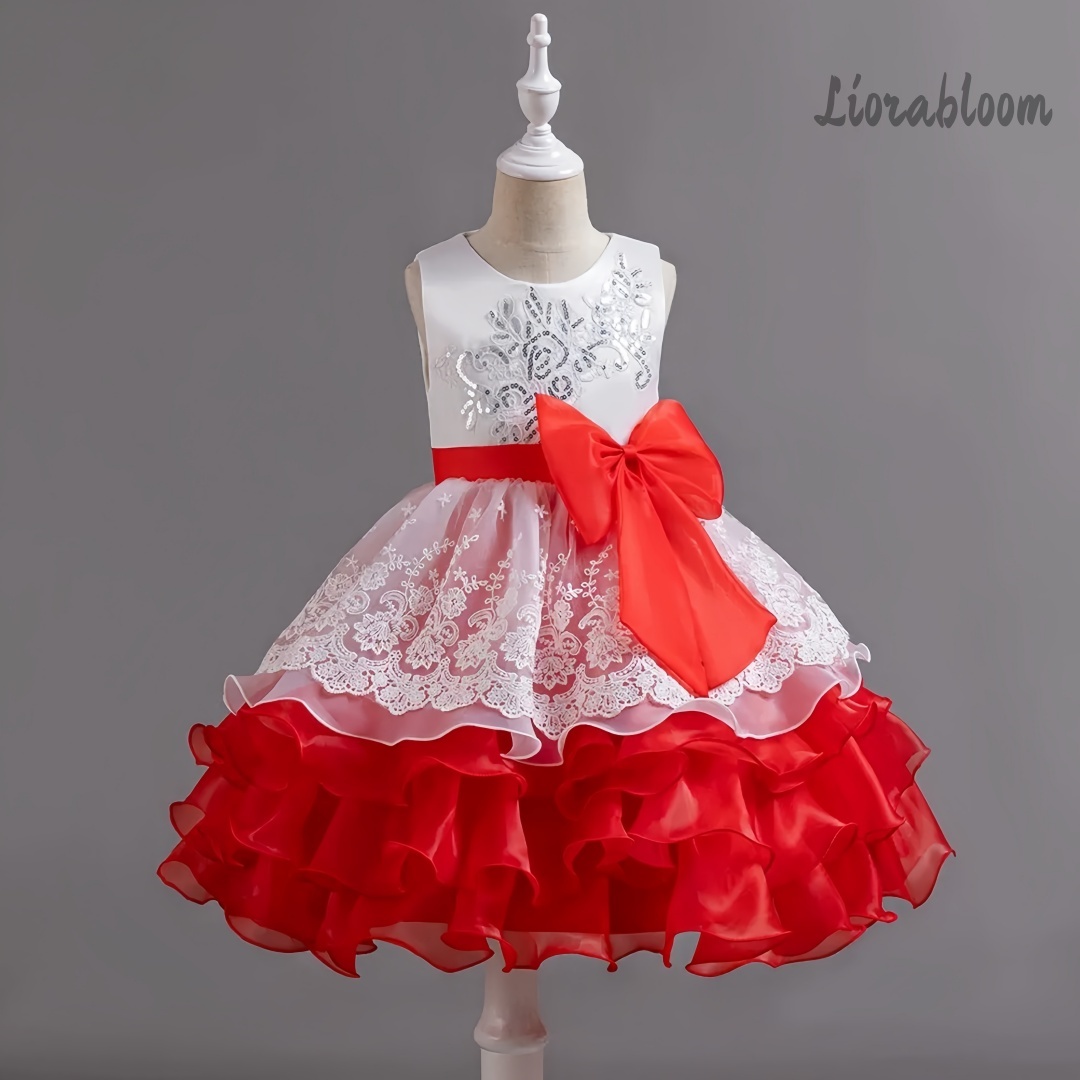 Girls' Dress With Large Bow Sl - огляд і ціна Women'S Elegant Formal Wear