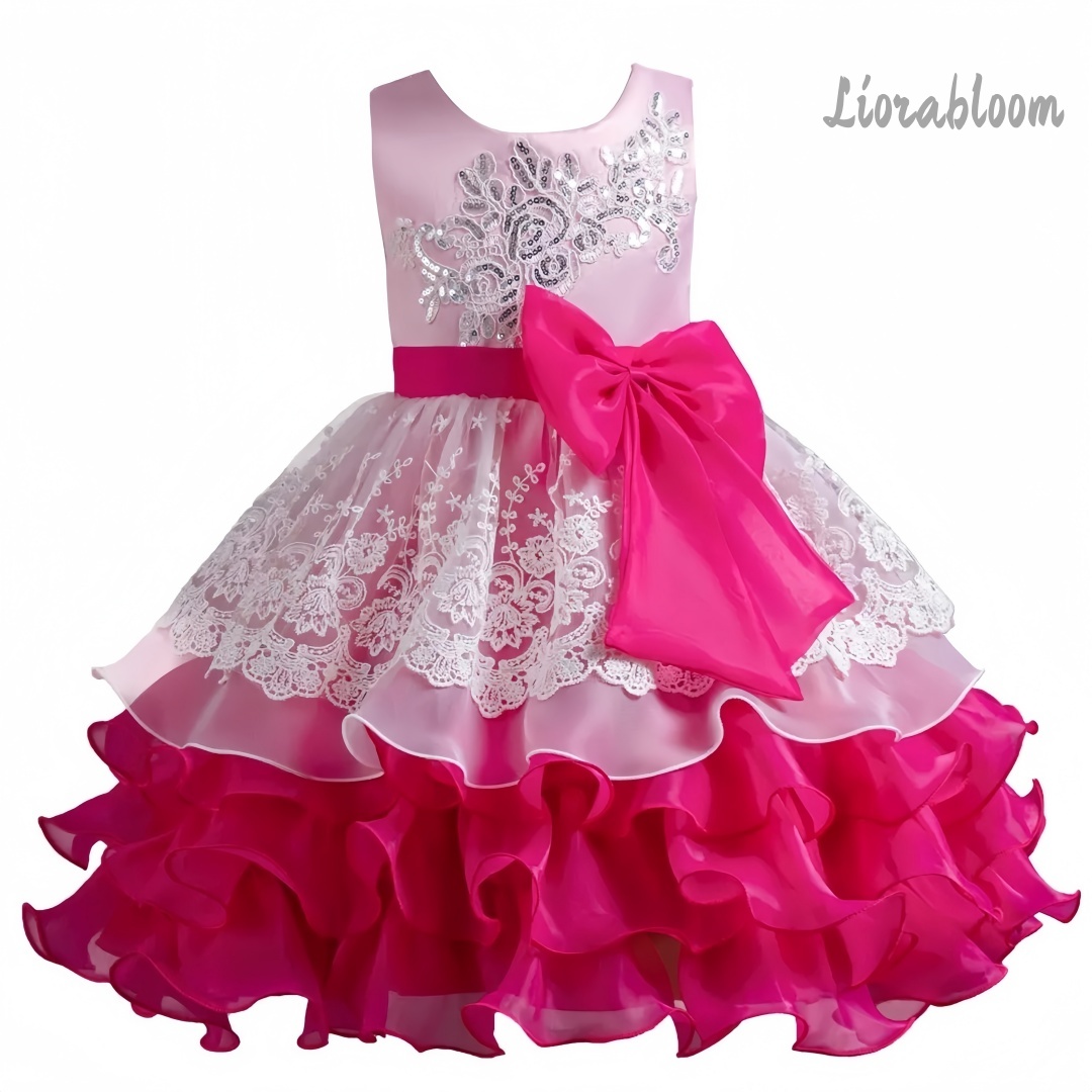 Girls' Dress With Large Bow Sl - огляд і ціна Women'S Elegant Formal Wear