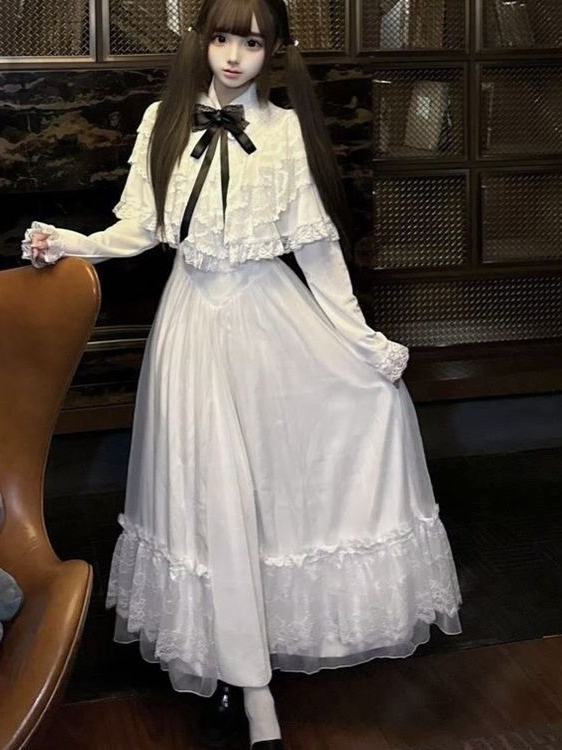 Japanese Short Sleeve Bow Lace - огляд і ціна Women'S Elegant Formal Wear